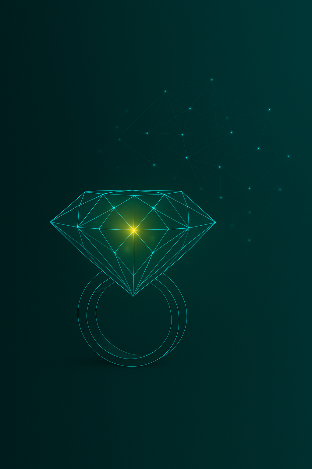 Abstract gemstone mesh visual for jewelry and luxury